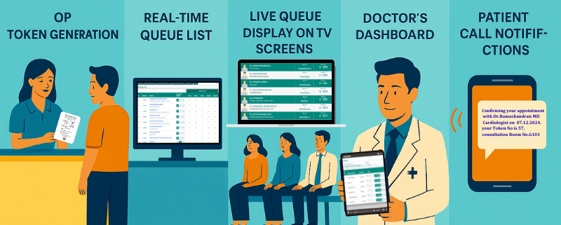 Read more about the article Improving Patient Waiting TAT –                                                                         Sky-HMS Smart Queue Management